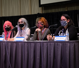 Voice actor guests at a panel