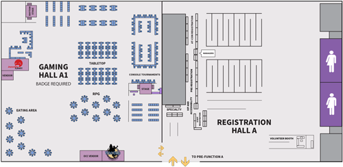 Event Halls A and A1 map