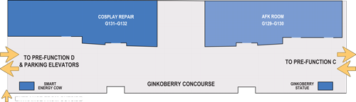 Oregon Convention Center Ginkoberry Concourse map