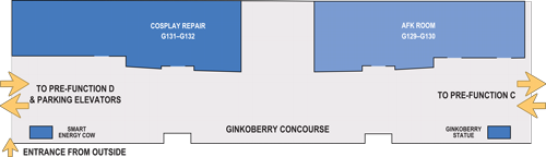 Oregon Convention Center Ginkoberry Concourse map