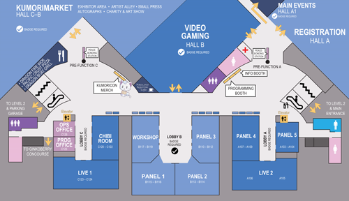 Oregon Convention Center Level 1 map