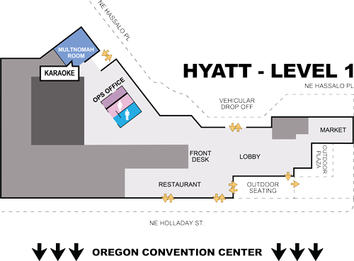 Hyatt Regency Portland Level 1 map