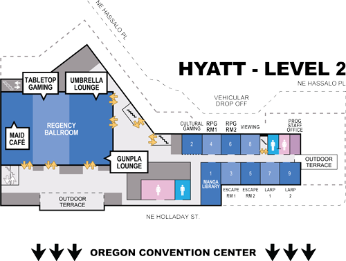 Hyatt Regency Portland Level 2 map