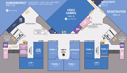 Oregon Convention Center Level 1 map