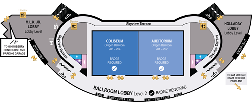 Oregon Convention Center Level 2 map